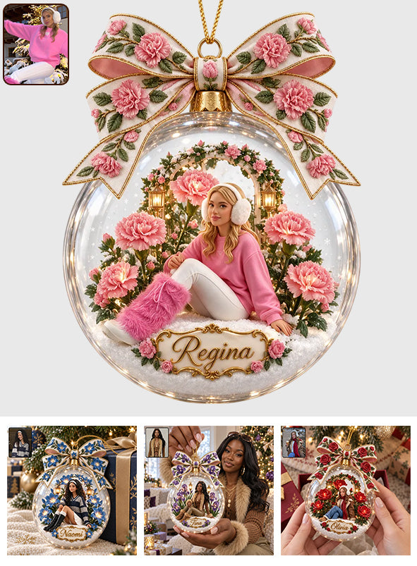 Birth Flower Merry Christmas Gift - Personalized Self Love Ornament