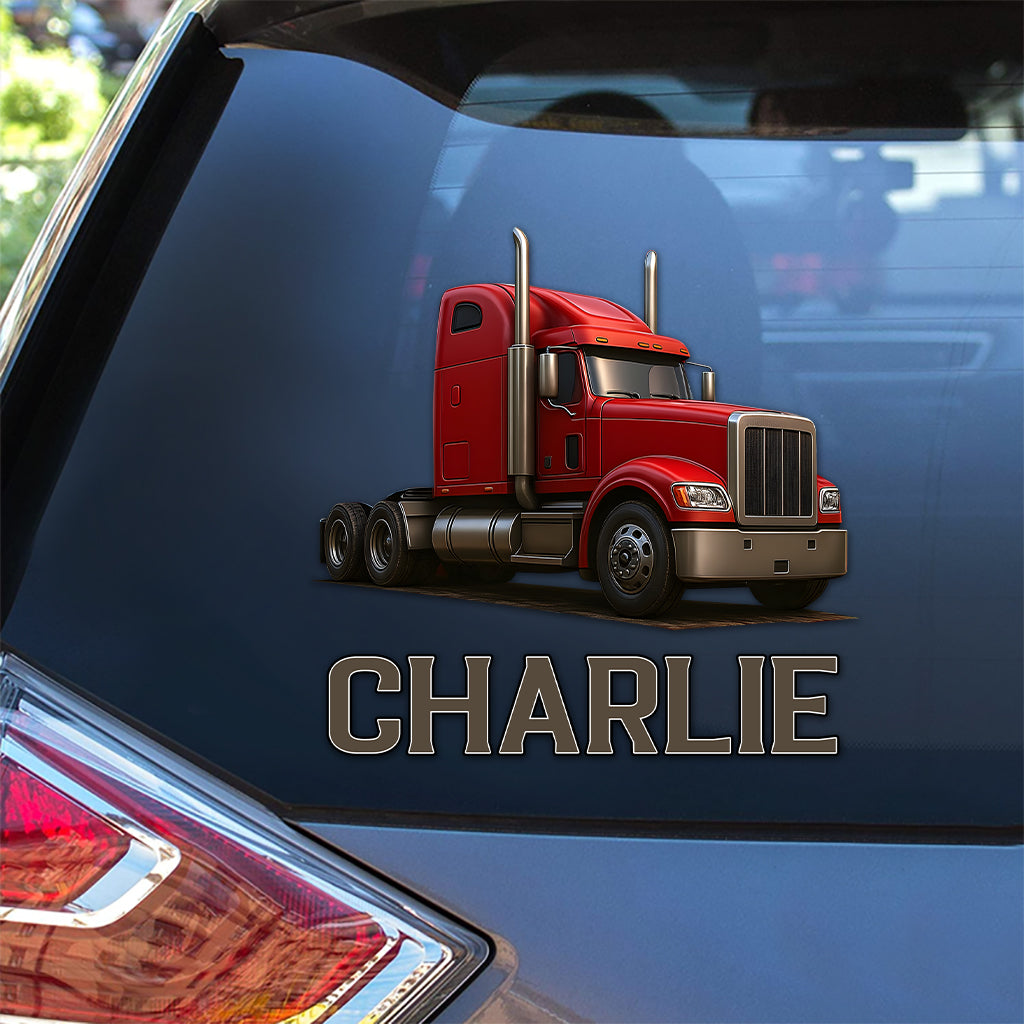 Best Trucker Ride With Pride - Personalized Trucker Decal Full