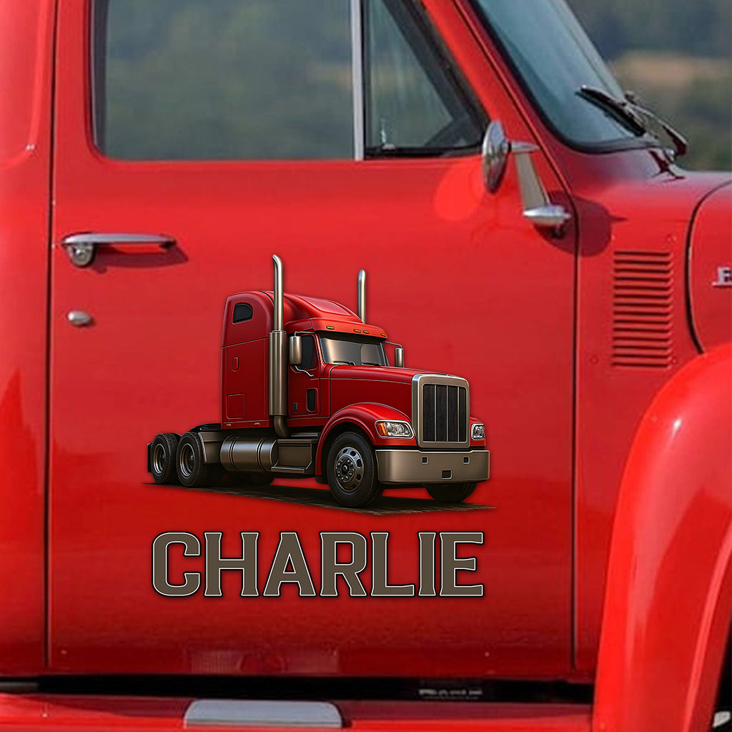 Best Trucker Ride With Pride - Personalized Trucker Decal Full