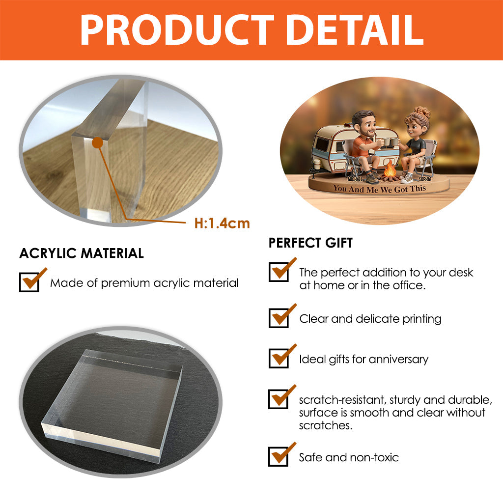 Custom From Any Photo - Personalized Camping - Personalized Camping Custom Shaped Acrylic Plaque