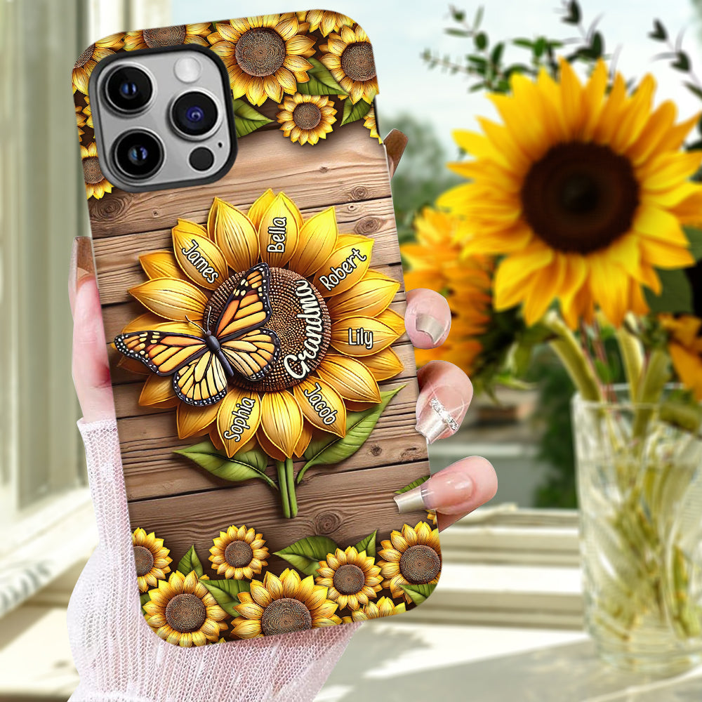 You Are My Sunshine Grandma Mom - Personalized Grandma Full Print Phone Case