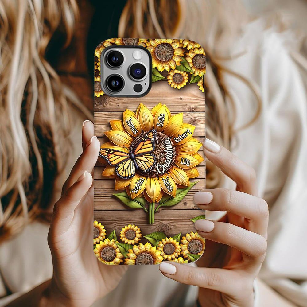 You Are My Sunshine Grandma Mom - Personalized Grandma Full Print Phone Case