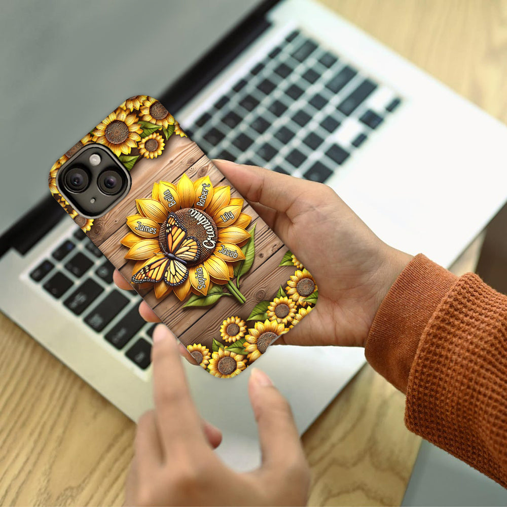 You Are My Sunshine Grandma Mom - Personalized Grandma Full Print Phone Case