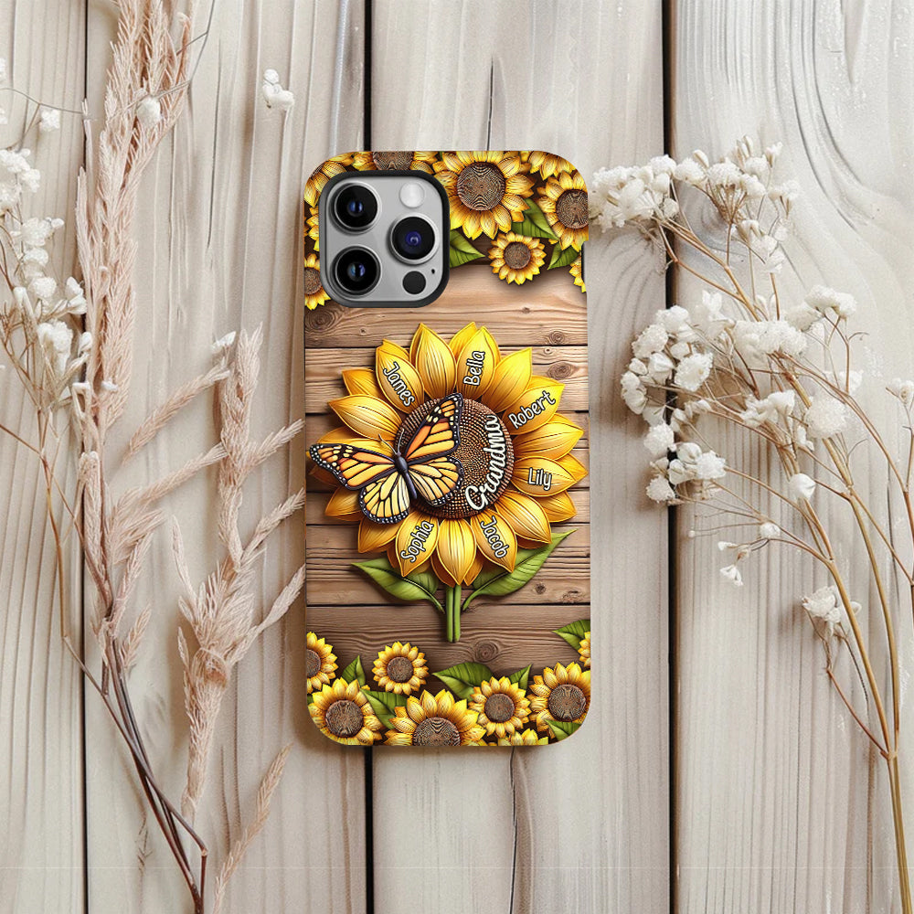 You Are My Sunshine Grandma Mom - Personalized Grandma Full Print Phone Case