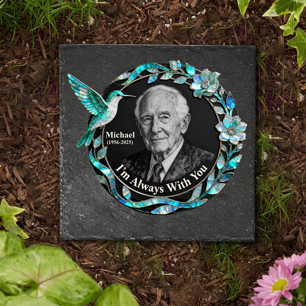 I'm Always With You - Personalized Memorial Square Shaped Stone