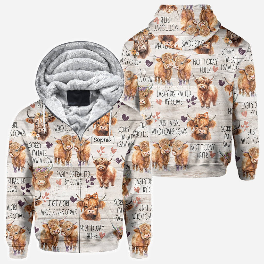 Just A Girl Who Loves Highland Cows - Personalized Highland Cow All Over Shirt