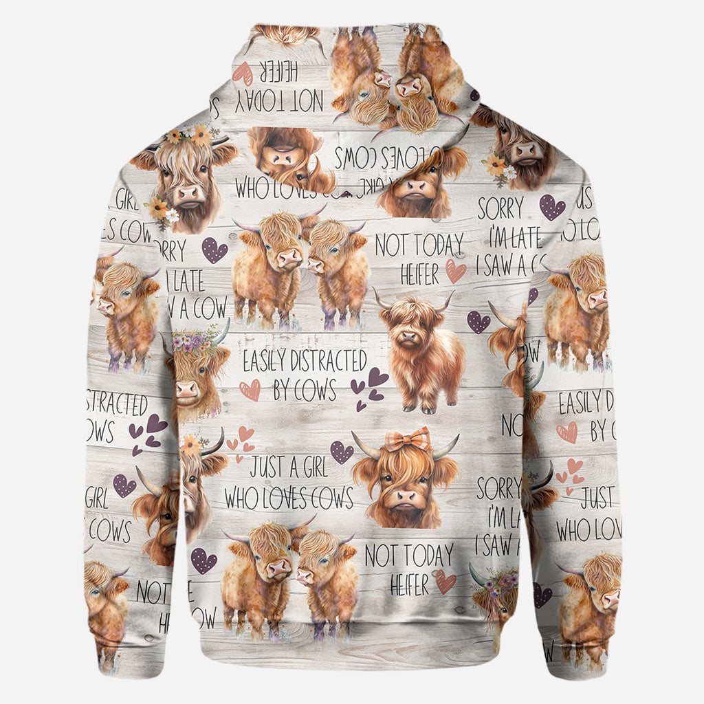 Just A Girl Who Loves Highland Cows - Personalized Highland Cow All Over Shirt