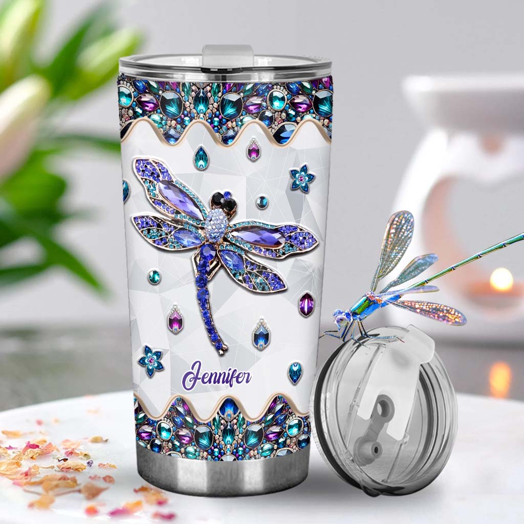 Love Dragonfly - Personalized Dragonfly Tumbler
