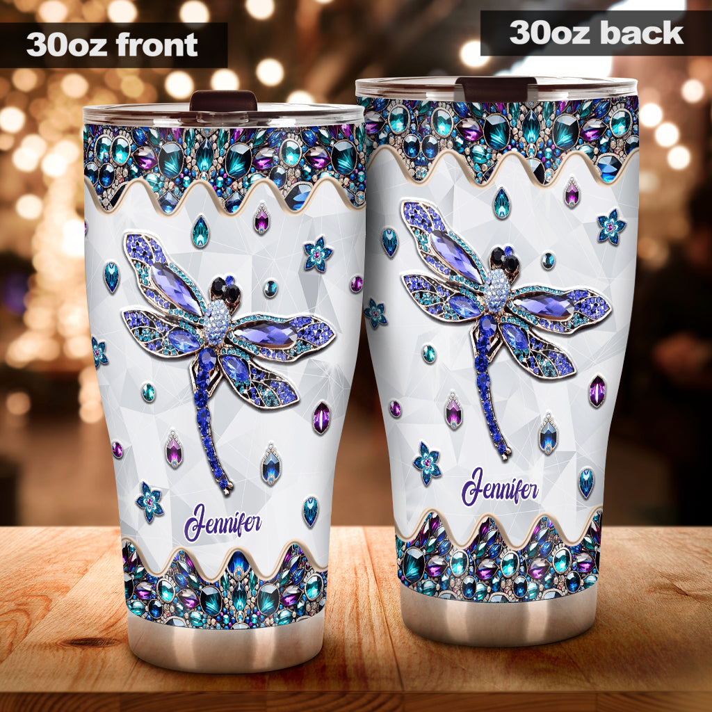 Love Dragonfly - Personalized Dragonfly Tumbler