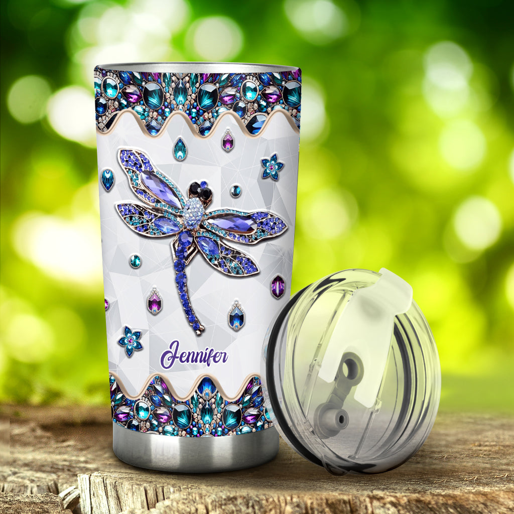 Love Dragonfly - Personalized Dragonfly Tumbler