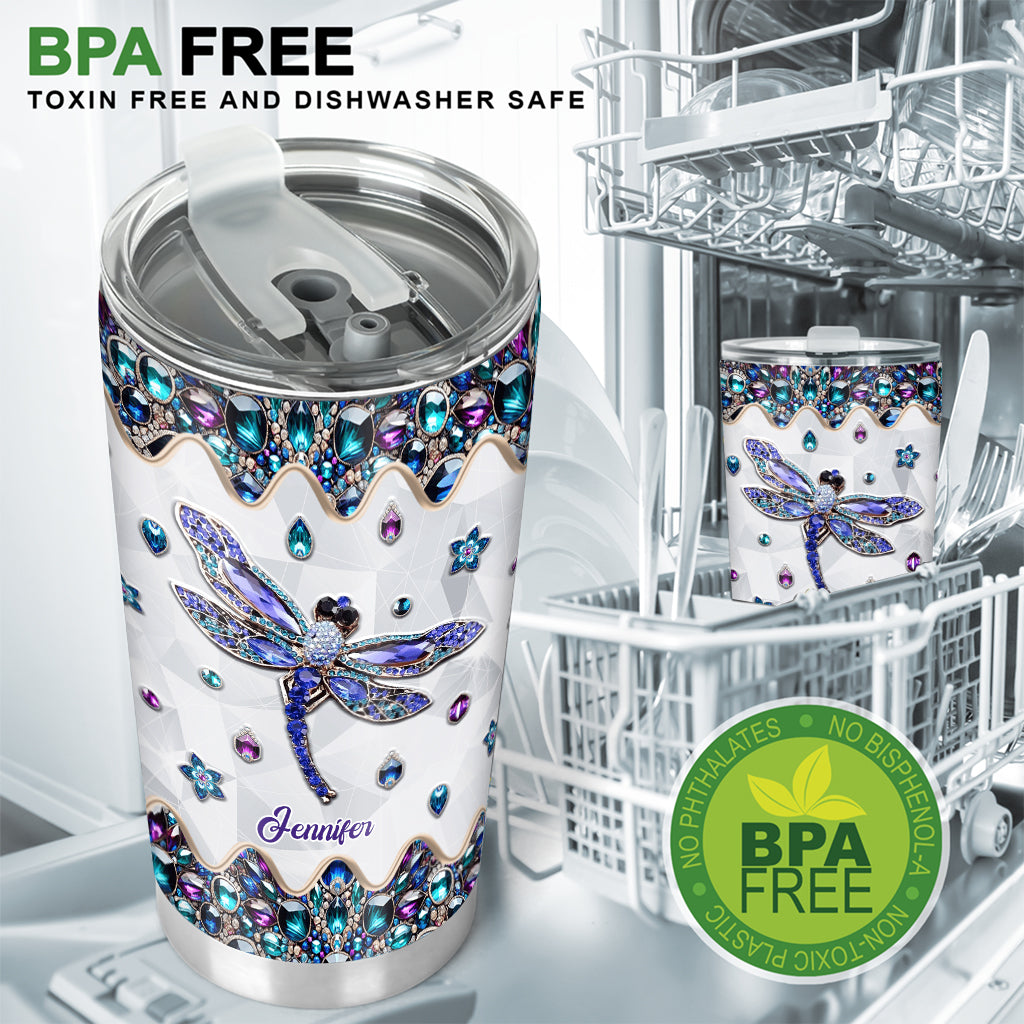 Love Dragonfly - Personalized Dragonfly Tumbler