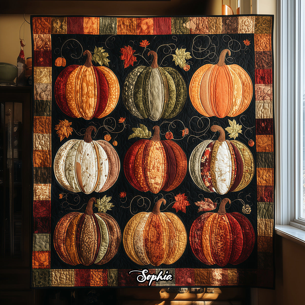 Hello Fall - Personalized Autumn Blanket