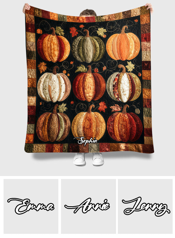 Hello Fall - Personalized Autumn Blanket