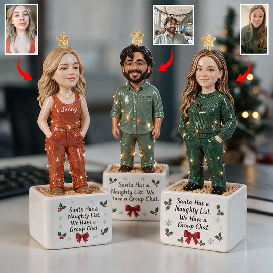 Christmas Gift - Personalized Colleague LED Light Ceramic Pot