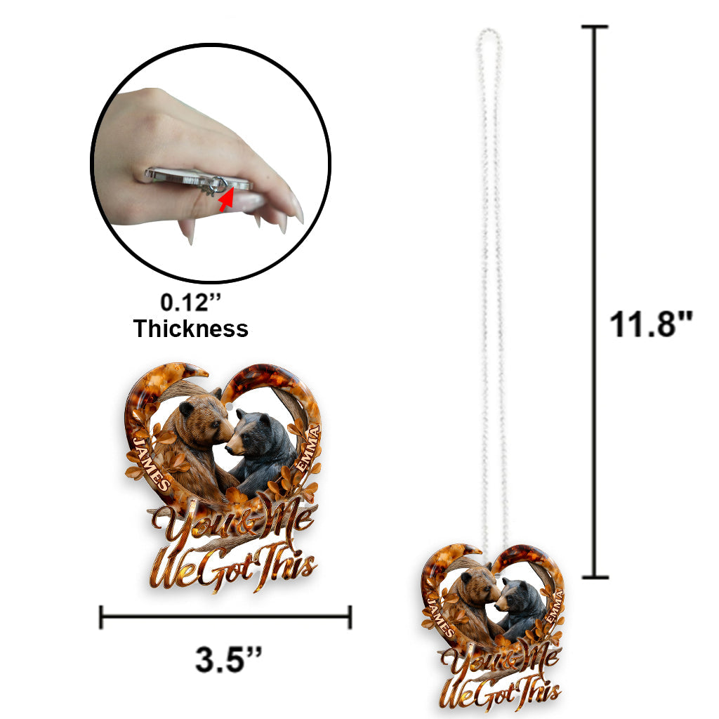 Together Forever - Personalized Hunting Transparent Car Ornament