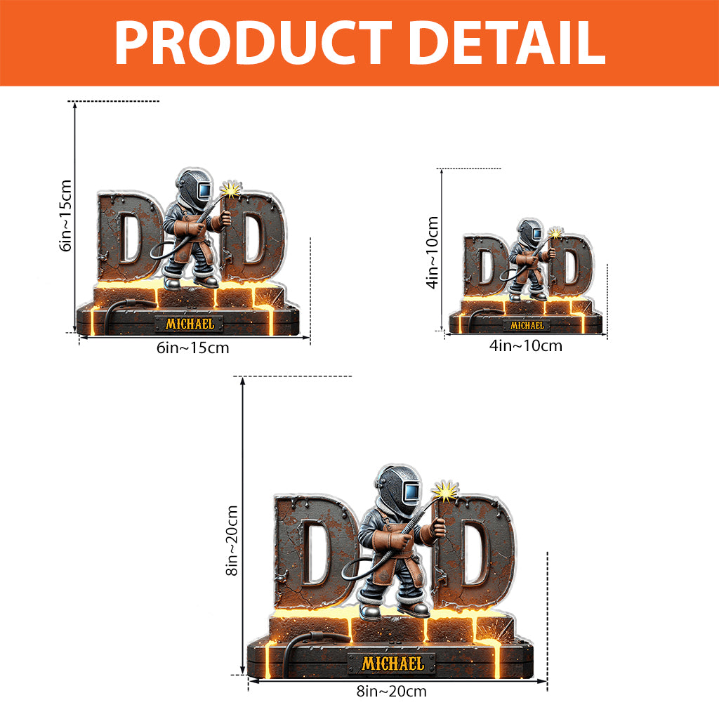 Gift For Welder Man, Dad, Grandpa - Personalized Welder Custom Shaped Acrylic Plaque