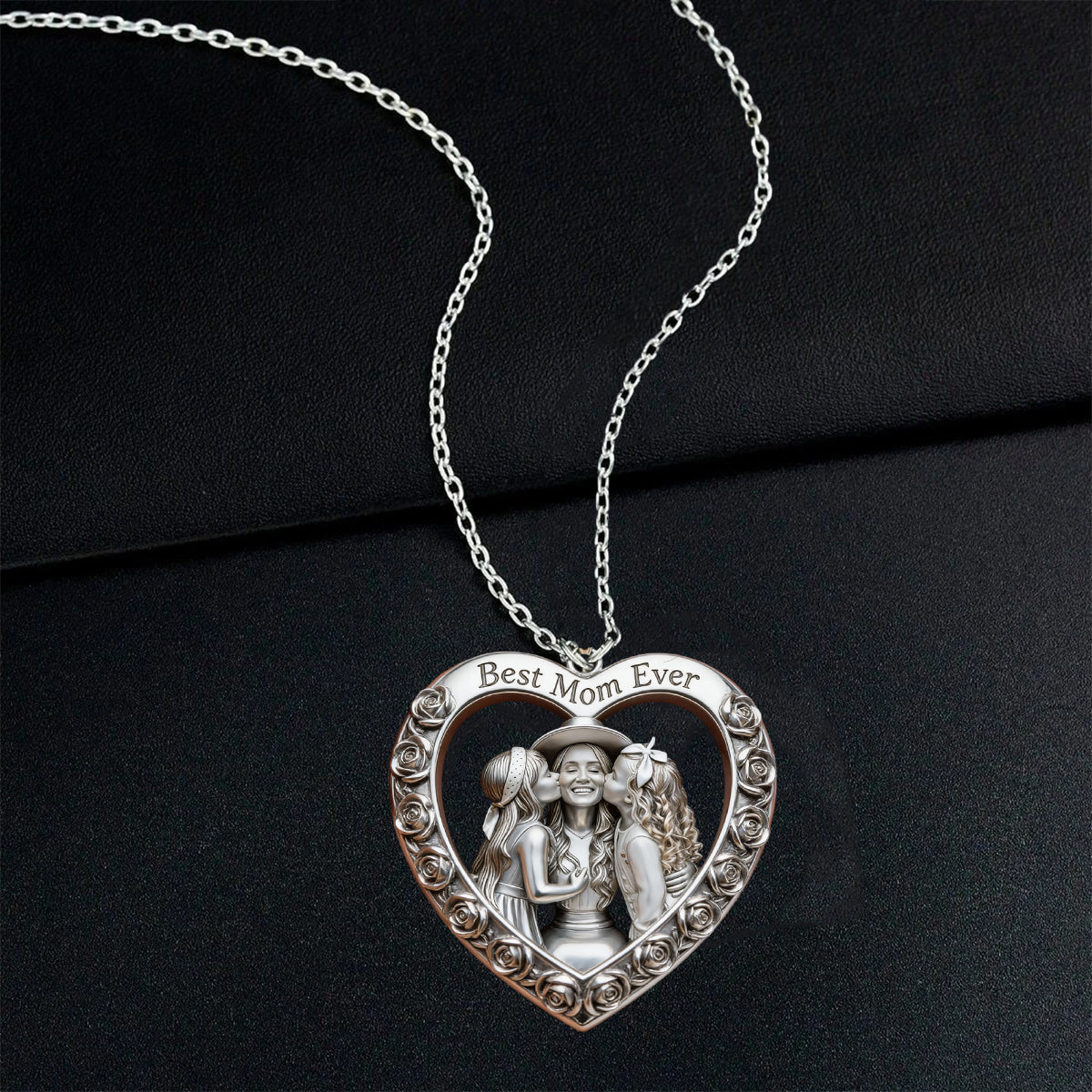 Custom From Any Photo - Personalized Mother Shaped Metal Pendant Necklace