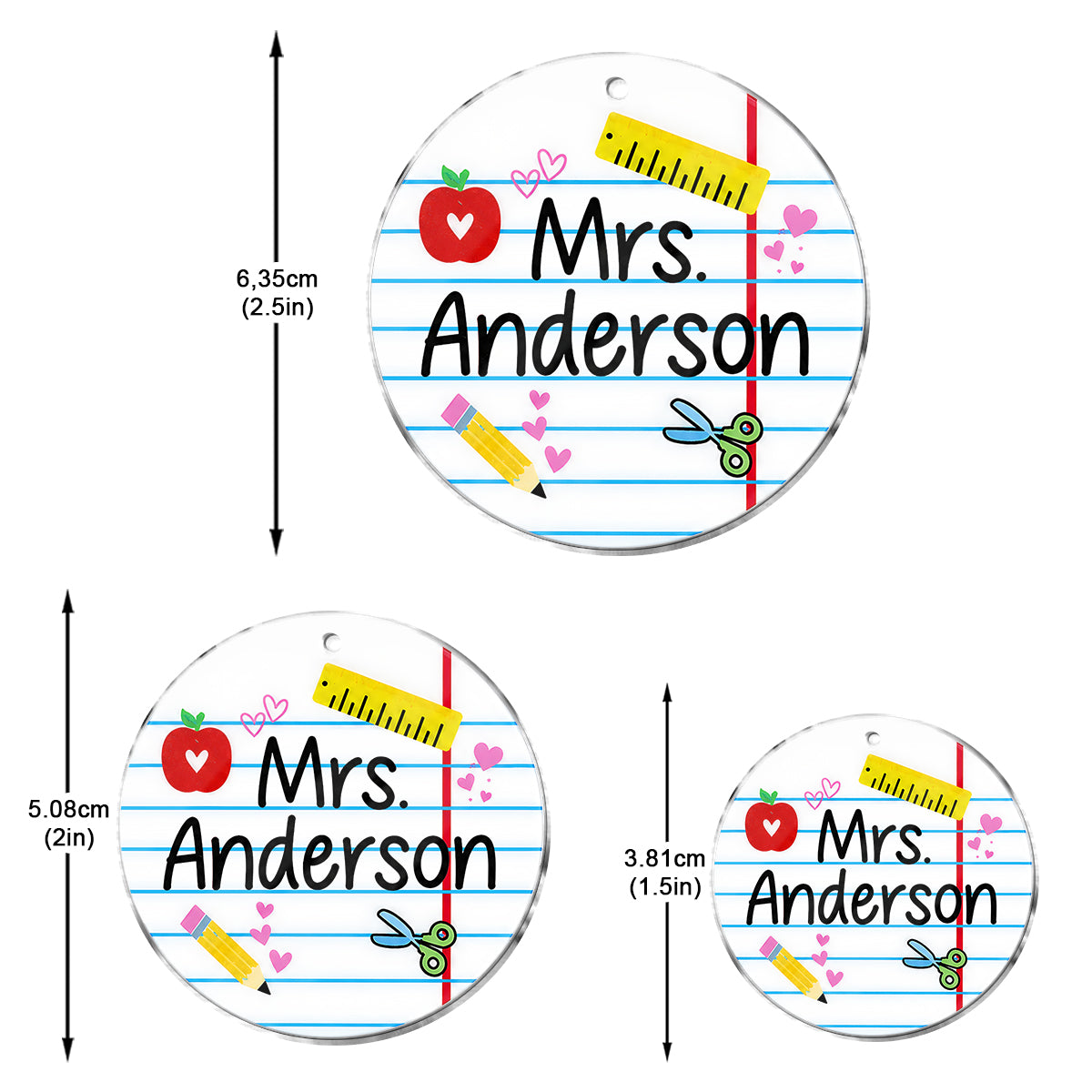 Back To School - Personalized Teacher Earrings