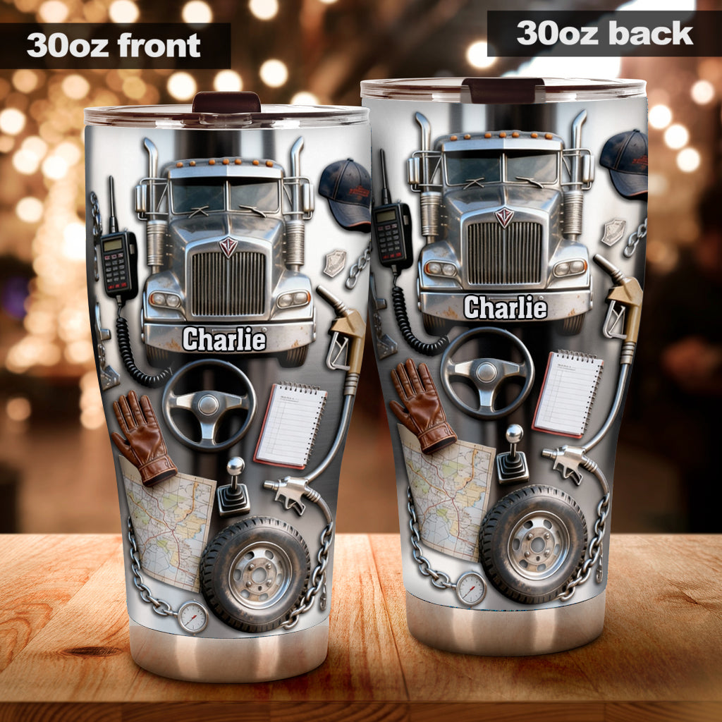 Truck Driver - Personalized Trucker Tumbler