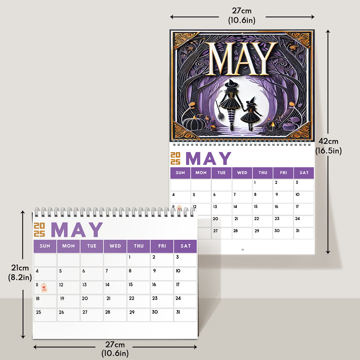 Witches Calendar - Personalized Witch Wall Calendar & Desk Calendar