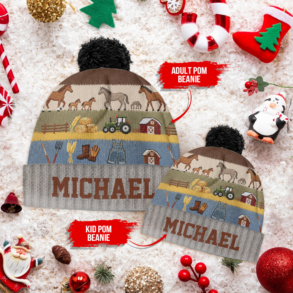 Farmer Beanie Hat - Personalized Farmer Beanie Hat