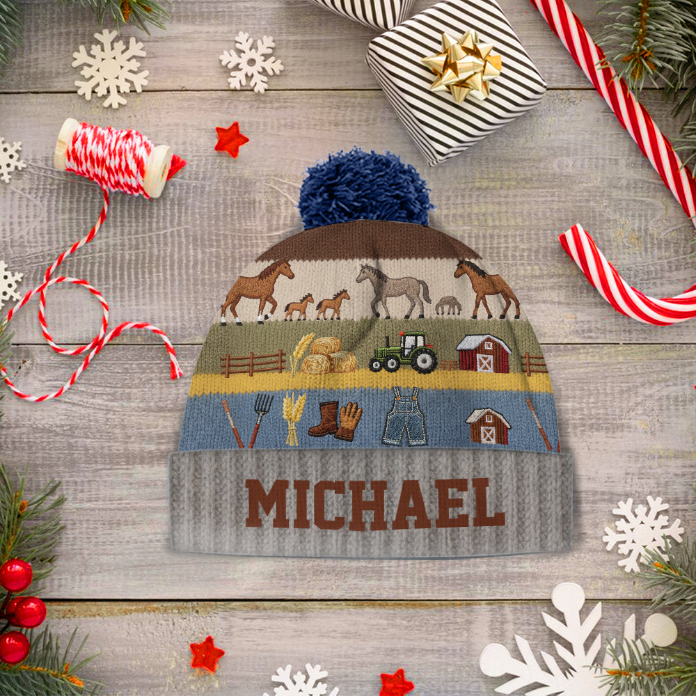 Farmer Beanie Hat - Personalized Farmer Beanie Hat