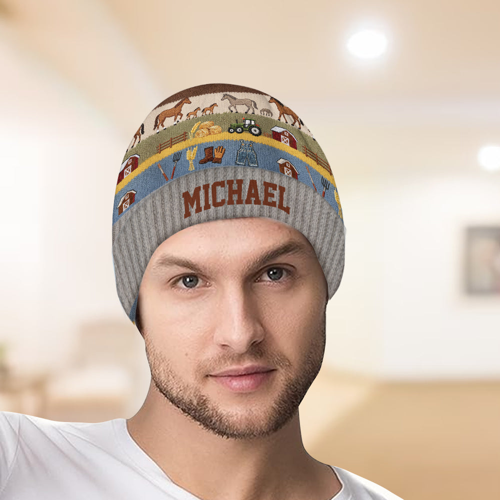 Farmer Beanie Hat - Personalized Farmer Beanie Hat