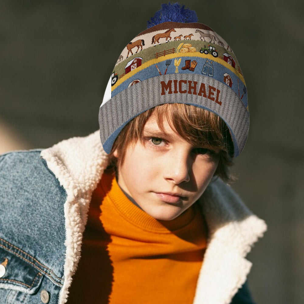 Farmer Beanie Hat - Personalized Farmer Beanie Hat