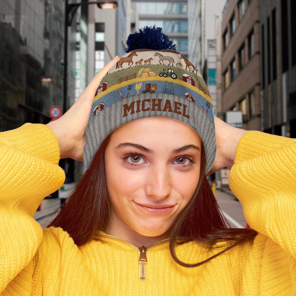 Farmer Beanie Hat - Personalized Farmer Beanie Hat