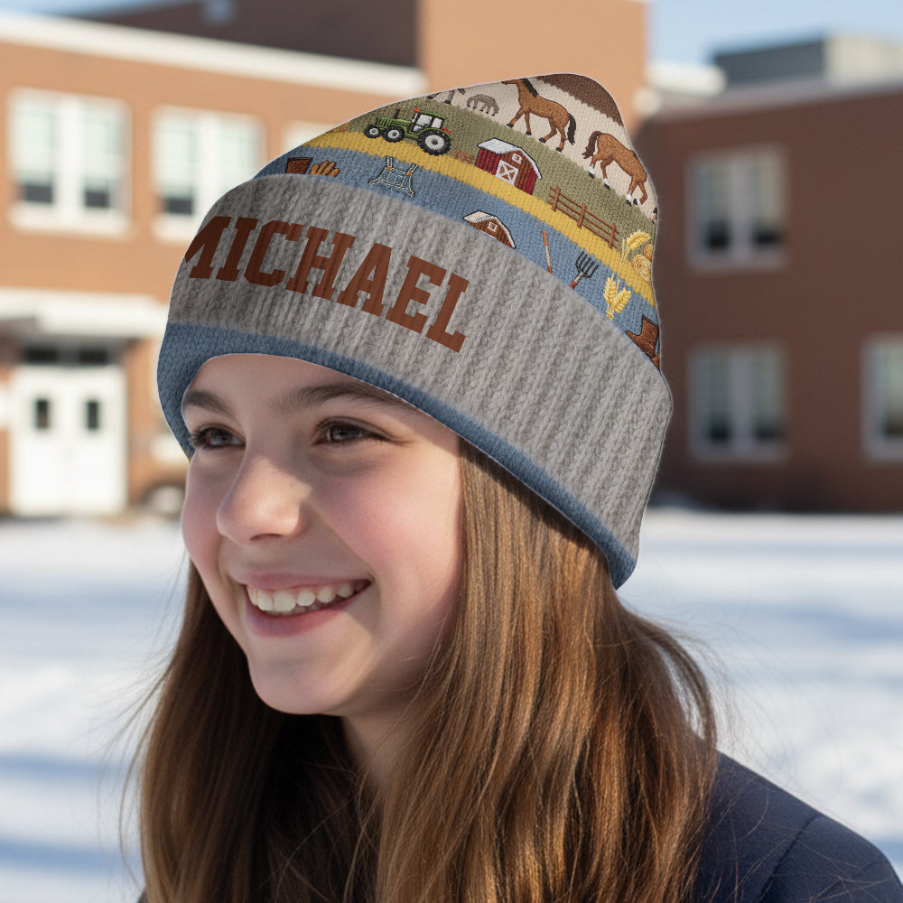 Farmer Beanie Hat - Personalized Farmer Beanie Hat