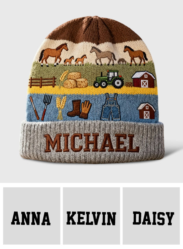 Farmer Beanie Hat - Personalized Farmer Beanie Hat