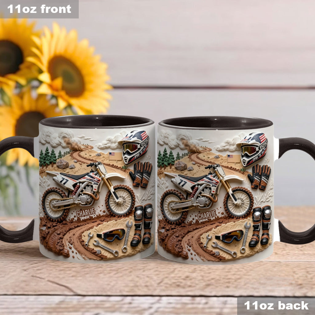 Cool Dirt Bike, Motocross - Personalized Dirt Bike Accent Mug & Coaster