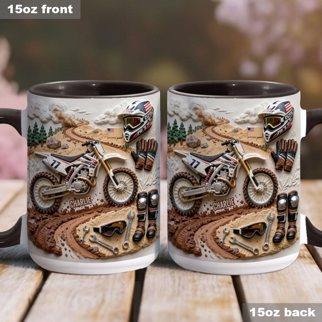 Cool Dirt Bike, Motocross - Personalized Dirt Bike Accent Mug & Coaster