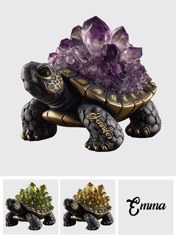 Amethyst/ Rose Quartz/ Ruby/... Style Turtle - Personalized Turtle Custom Shaped Acrylic Plaque