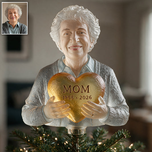 Rest In Peace - Personalized Memorial LED Light Tree Topper