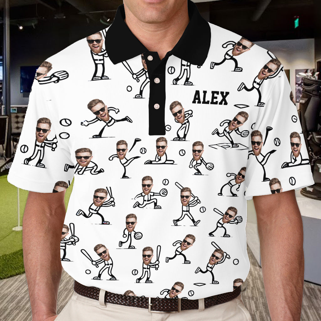 Gift For Baseball Dad, Husband, Son... - Personalized Baseball Polo Shirt