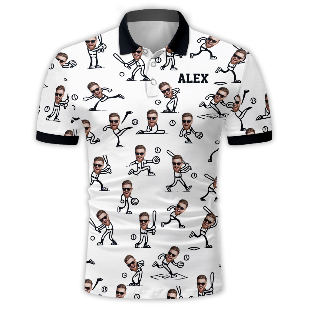 Gift For Baseball Dad, Husband, Son... - Personalized Baseball Polo Shirt