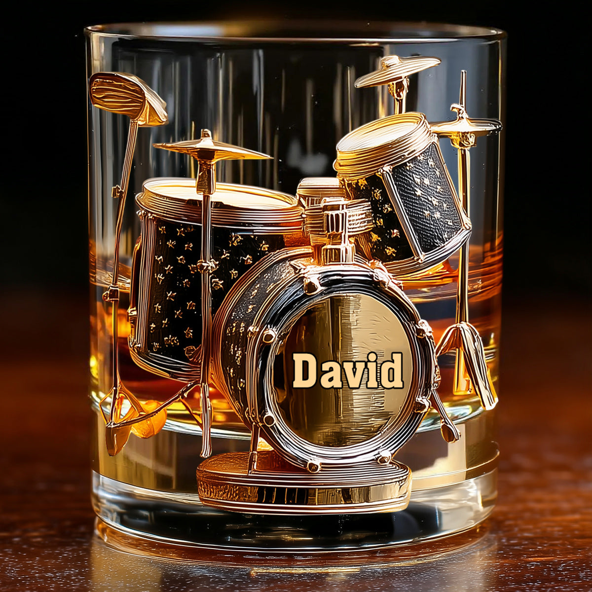 Awsome Drumer - Personalized Drummer Whiskey Glass