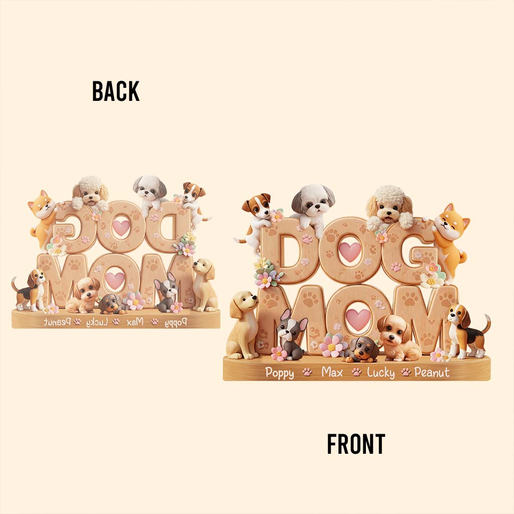 Dog Mom - Personalized Dog Custom Shaped Acrylic Plaque