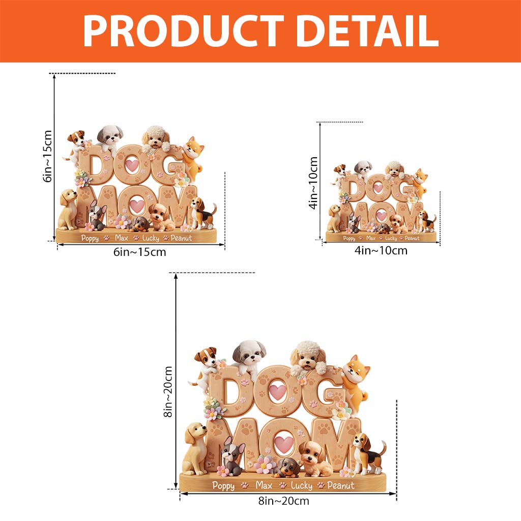 Dog Mom - Personalized Dog Custom Shaped Acrylic Plaque