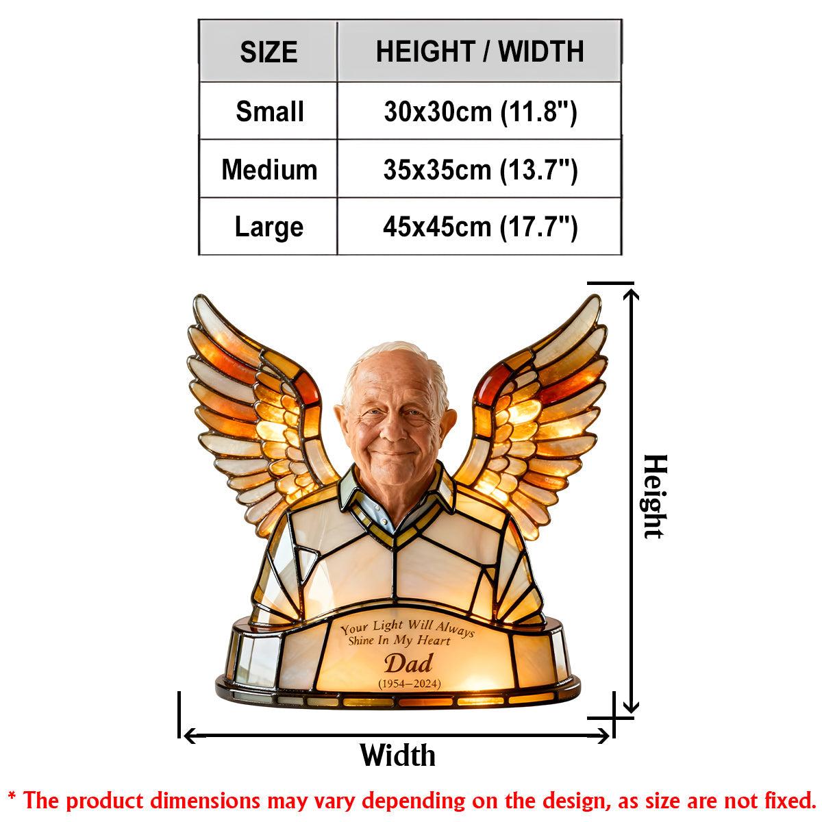 Your Light Will Always Shine - Personalized Memorial LED Light Acrylic Sign