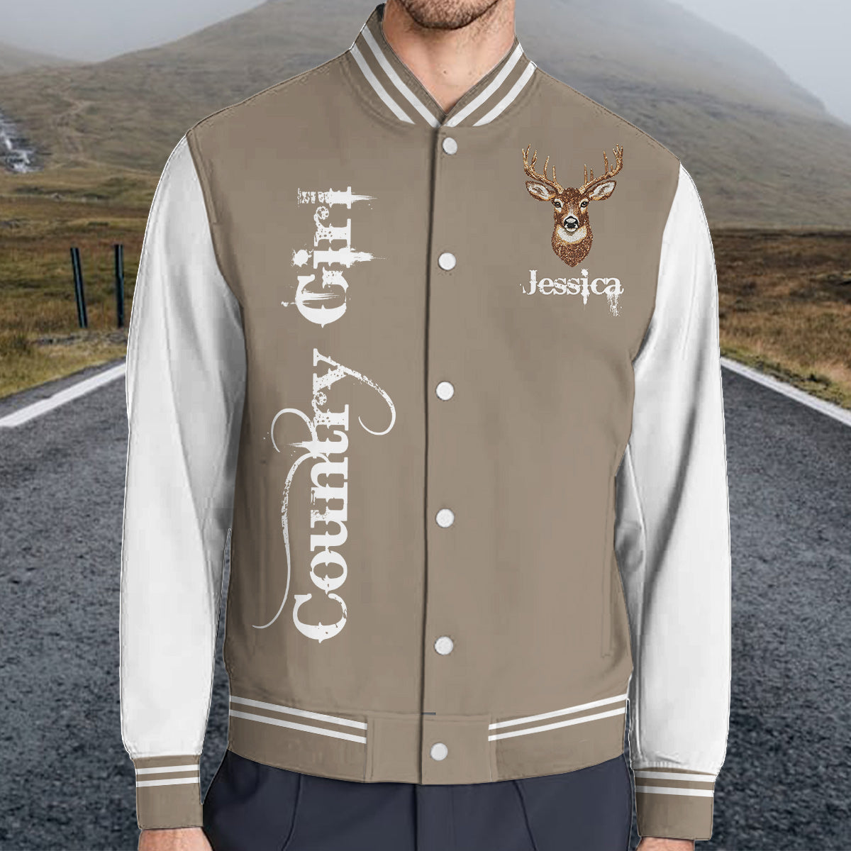 Country Girl - Personalized Hunting Varsity Jacket