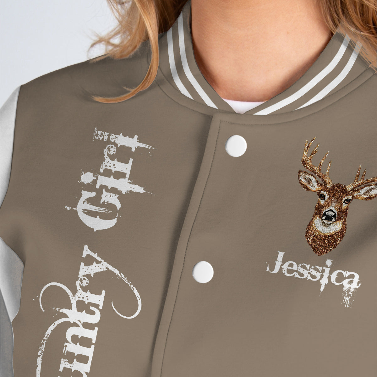 Country Girl - Personalized Hunting Varsity Jacket