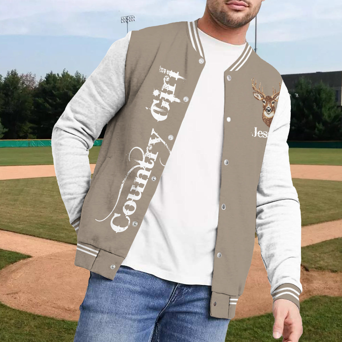 Country Girl - Personalized Hunting Varsity Jacket