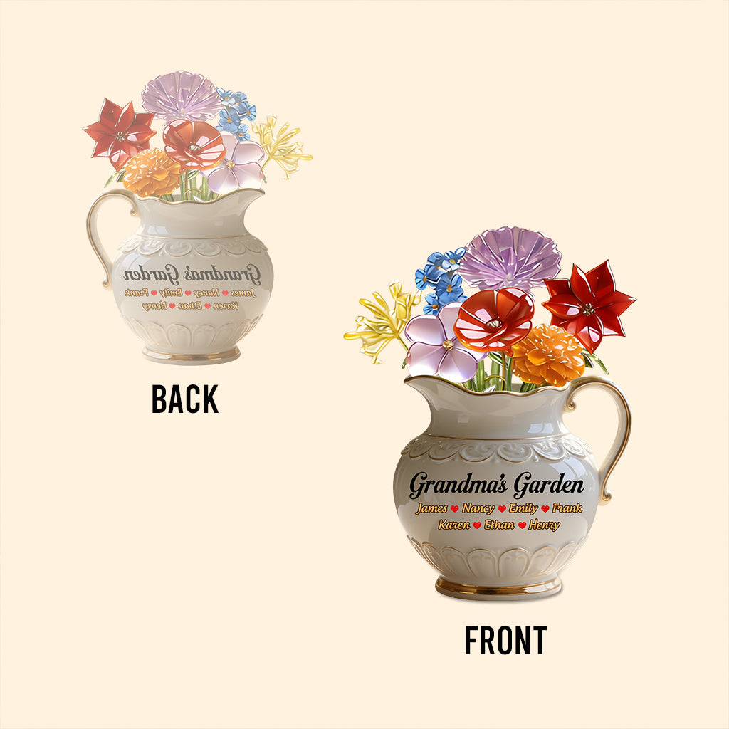 Grandma's Garden - Personalized Grandma Custom Shaped Acrylic Plaque