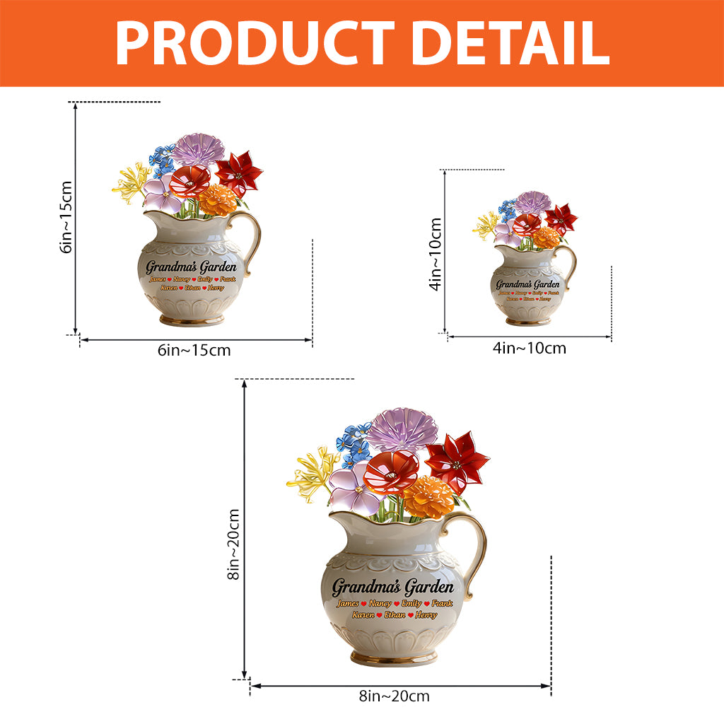 Grandma's Garden - Personalized Grandma Custom Shaped Acrylic Plaque