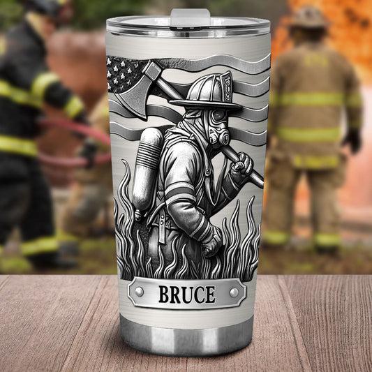 Proud Firefighter - Personalized Firefighter Tumbler
