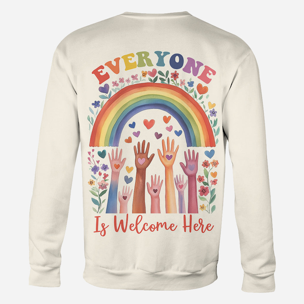 Everyone Is Welcome Here - Personalized Teacher All Over Shirt