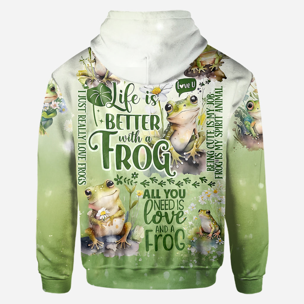 Life Is Better With Frogs - Personalized Frog All Over Shirt