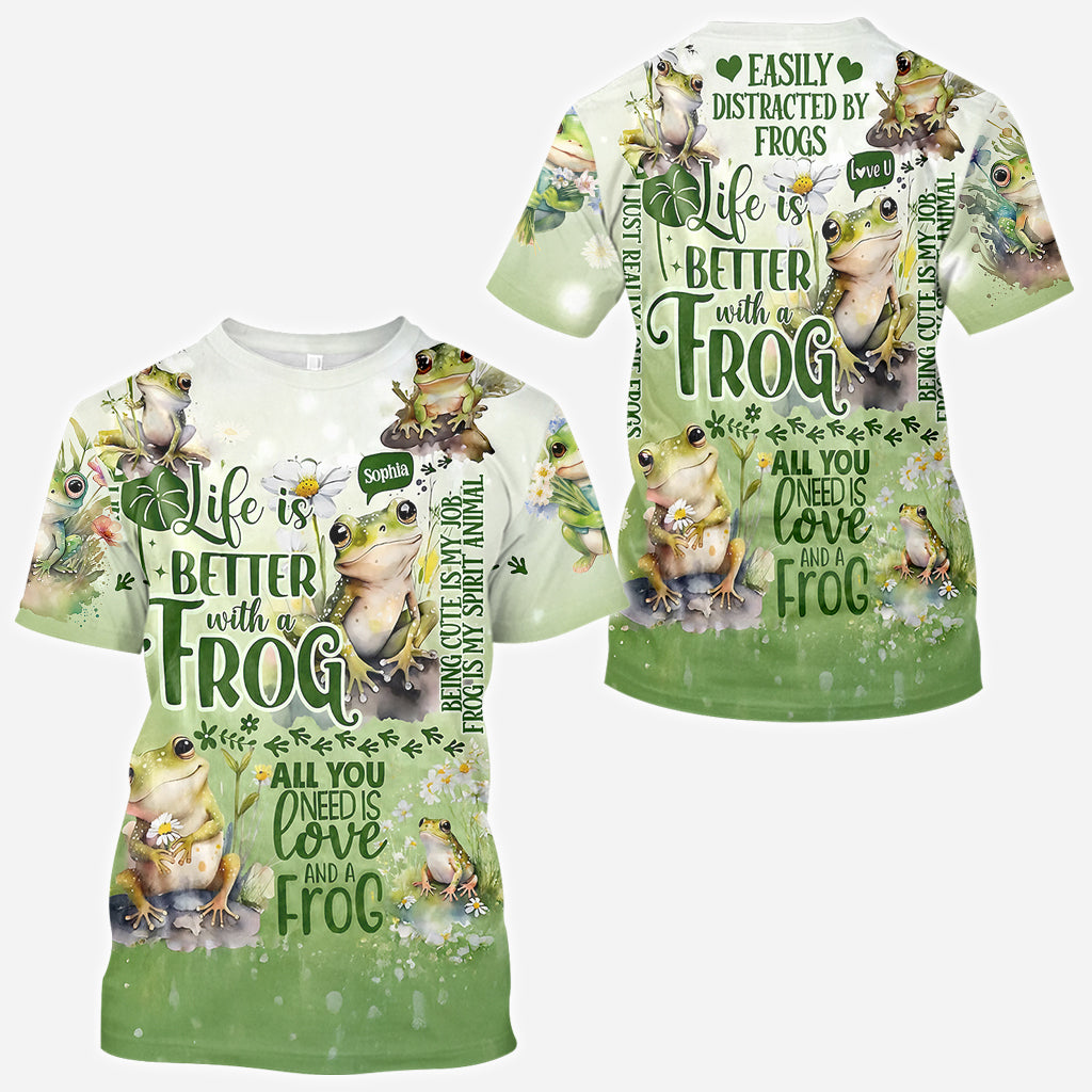 Life Is Better With Frogs - Personalized Frog All Over Shirt